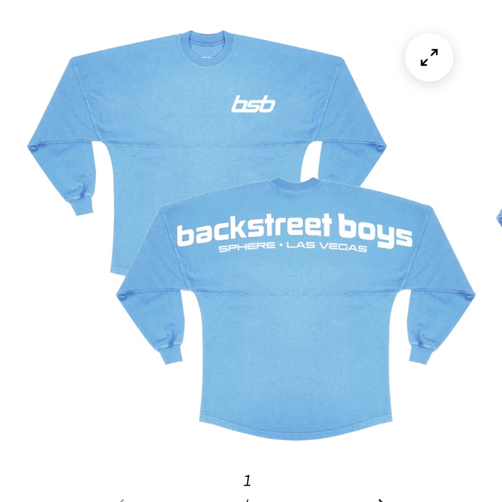 Into the Millennium Las Vegas Sphere Backstreet Boys Sky Blue Oversized Jersey